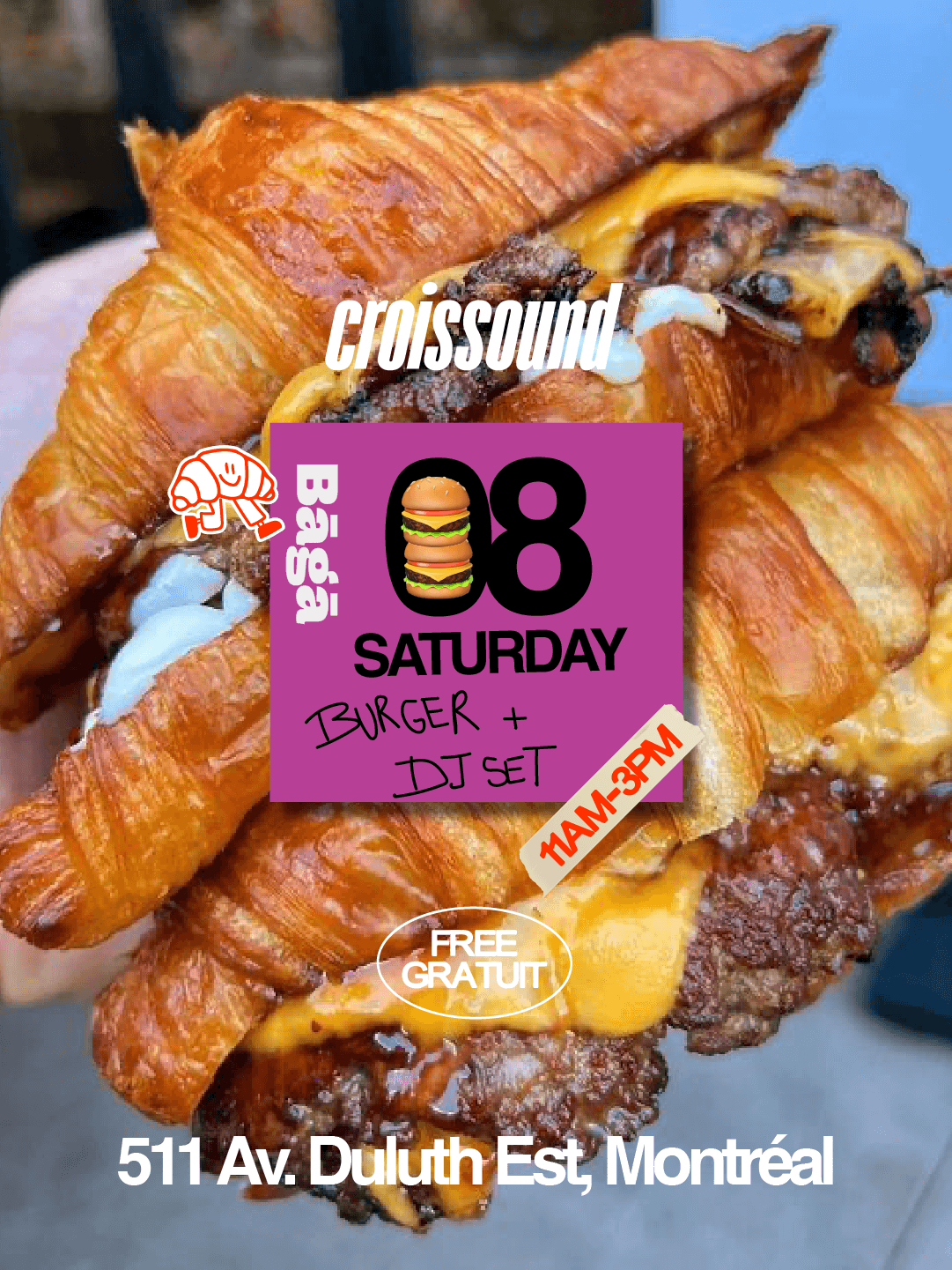 Croissound Burger + Dj Set